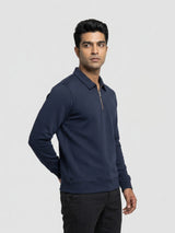 Men Sweatshirt Navy Blue Regular Fit