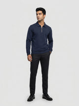 Men Sweatshirt Navy Blue Regular Fit