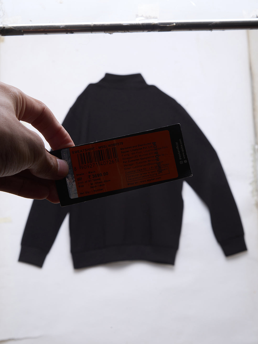 Men Sweatshirt Black Regular Fit