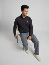 Men Sweatshirt Black Regular Fit