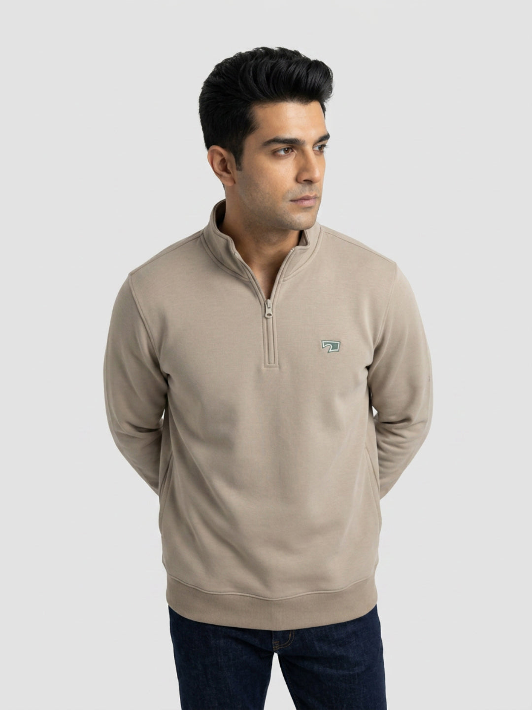 Men Sweatshirt Green Regular Fit