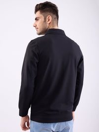 Men Shacket Black Straight Fit