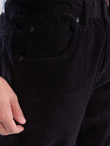 Men Trouser New Rico Jet Black Mid Rise