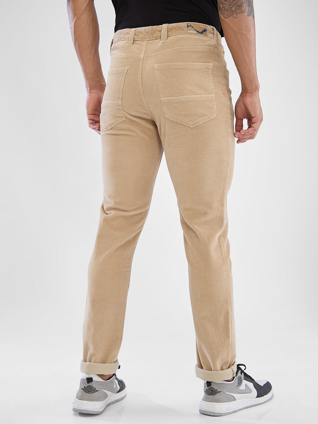 Spykar Sand Khaki Trousers For Men