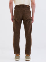 Men Trouser  Brown Mid Rise