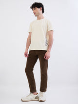 Men Trouser  Brown Mid Rise