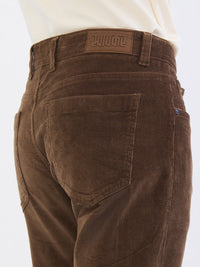 Men Trouser  Brown Mid Rise
