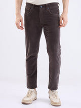 Men Trouser  Grey Mid Rise