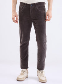 Men Trouser  Grey Mid Rise
