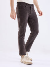 Men Trouser  Grey Mid Rise