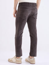 Men Trouser  Grey Mid Rise