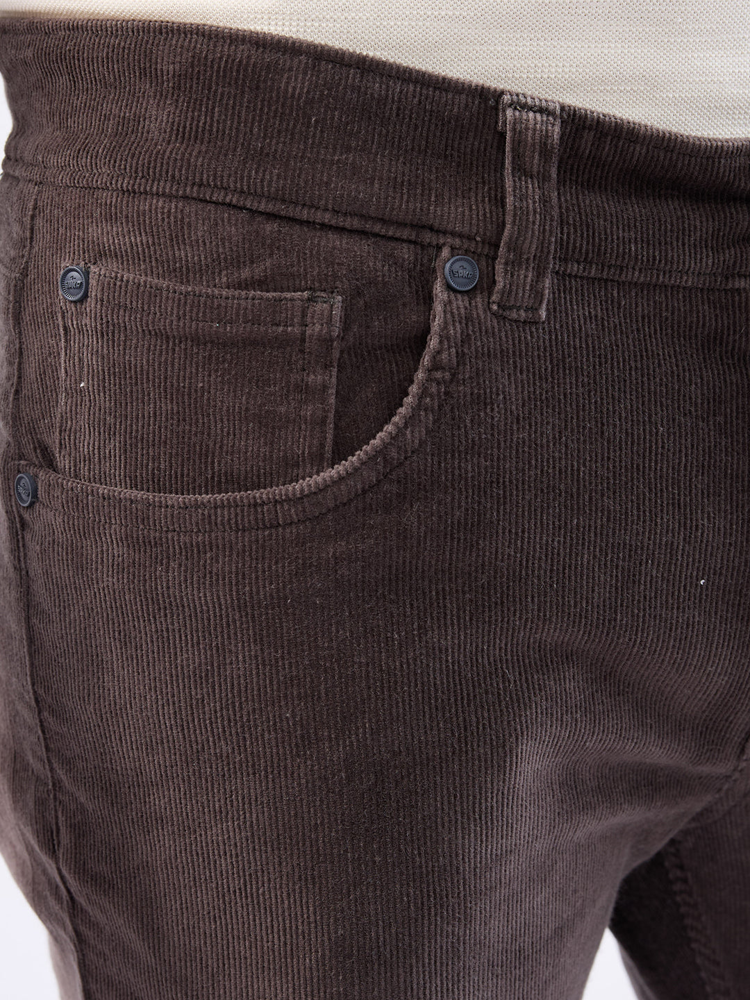 Spykar Charcoal Grey Mid Rise Casual Trouser For Men