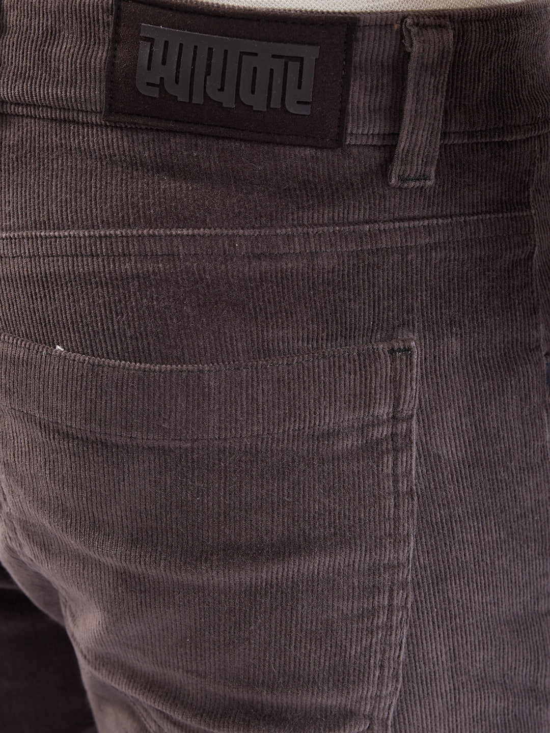 Spykar Charcoal Grey Mid Rise Casual Trouser For Men