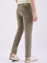 Men Trouser  Green Mid Rise