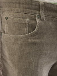 Men Trouser  Green Mid Rise
