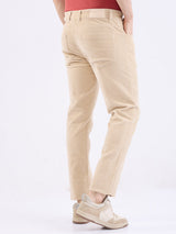 Men Trouser  Beige Mid Rise