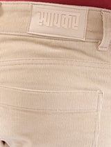 Men Trouser  Beige Mid Rise