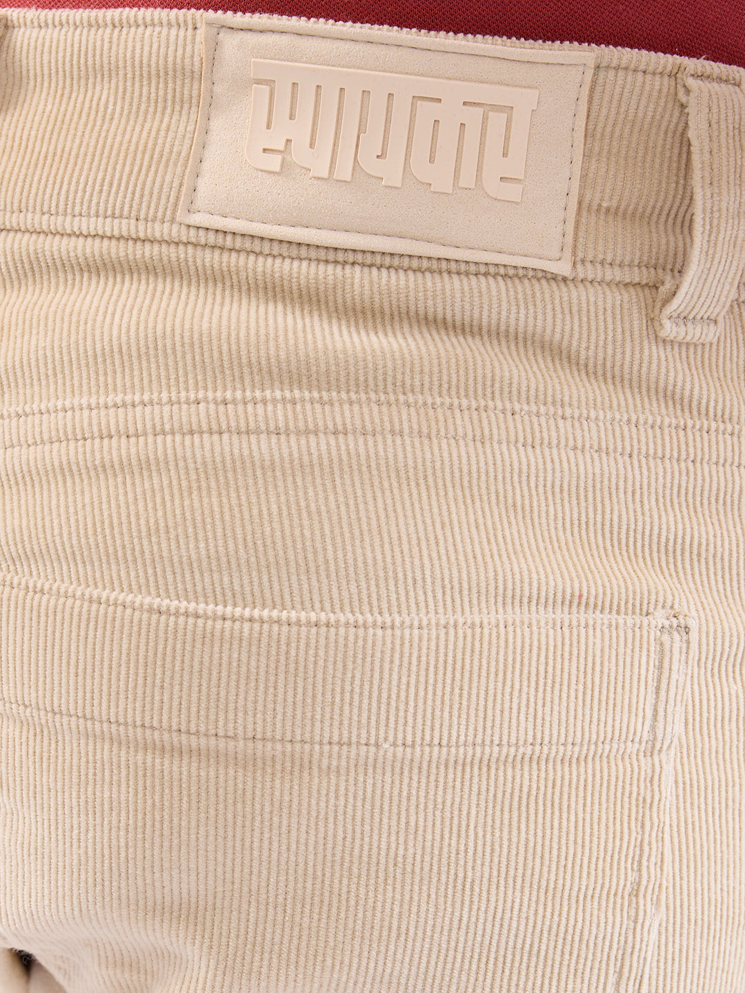 Men Trouser  Beige Mid Rise