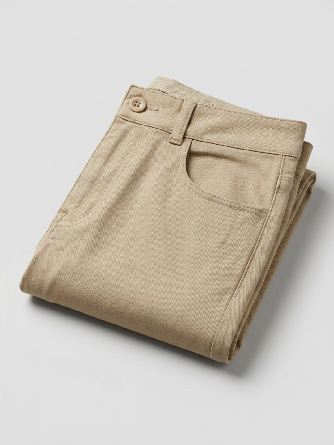 Men Trouser Regular Fit Brown Mid Rise