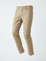 Men Trouser Regular Fit Brown Mid Rise