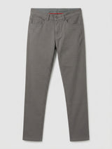 Men Trouser Regular Fit Grey Mid Rise