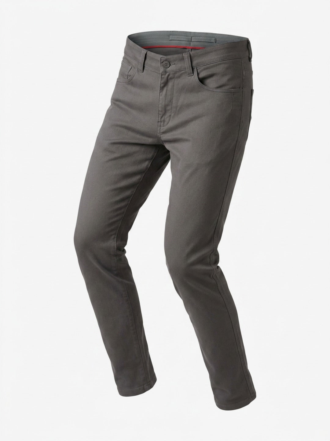 Men Trouser Regular Fit Grey Mid Rise