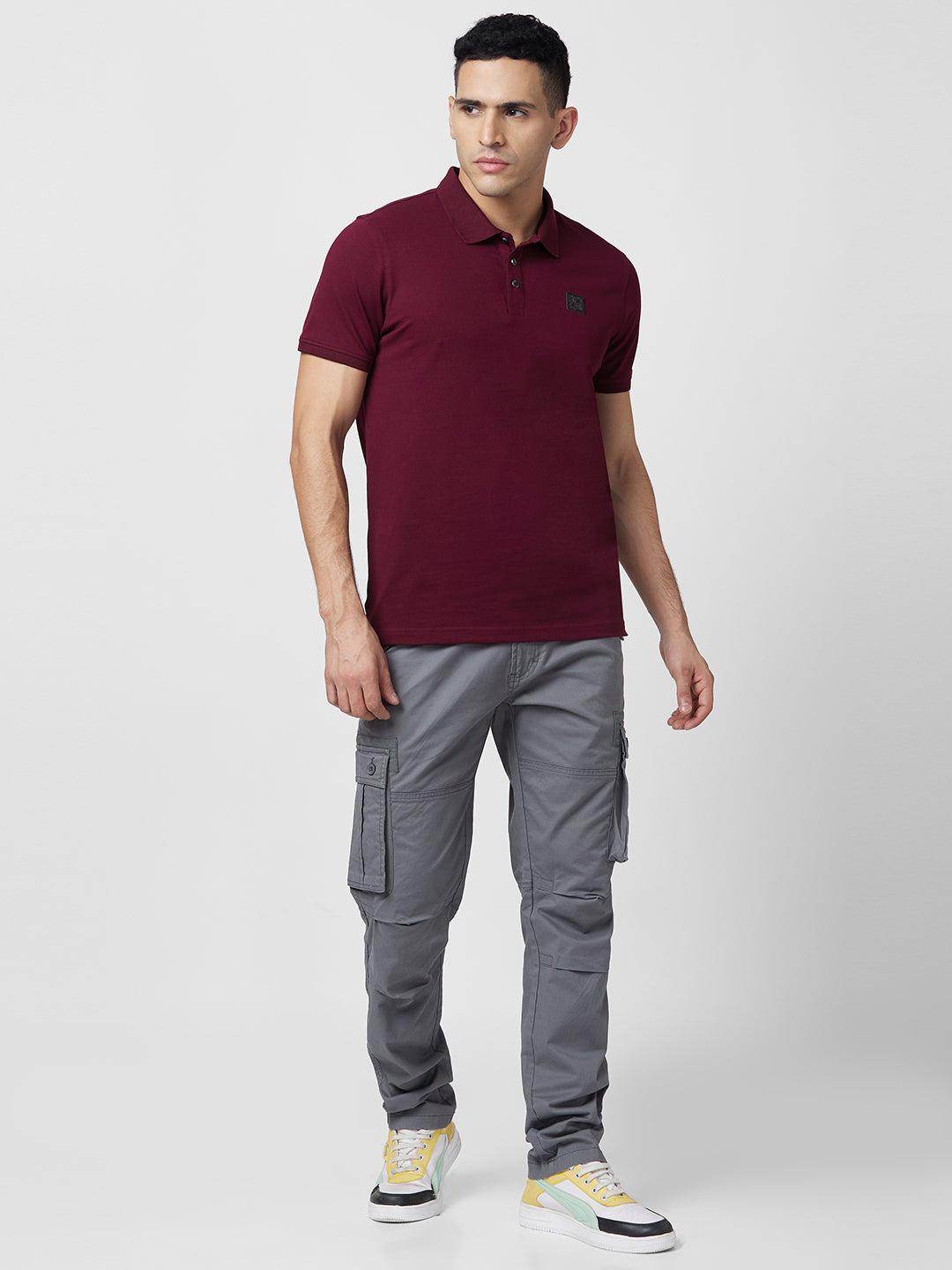 Spykar Men Mid-Rise Cotton Cargos Trousers