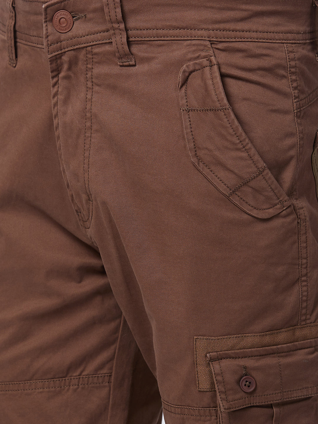 Spykar Men Mid-Rise Cotton Cargos Trousers