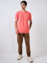 Men Cargo Regular Fit Brown Mid Rise