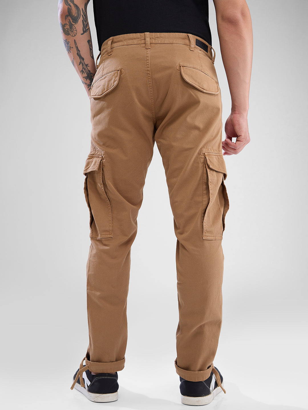 SPYKAR Men Mid Rise Regular Fit Cargo Trousers