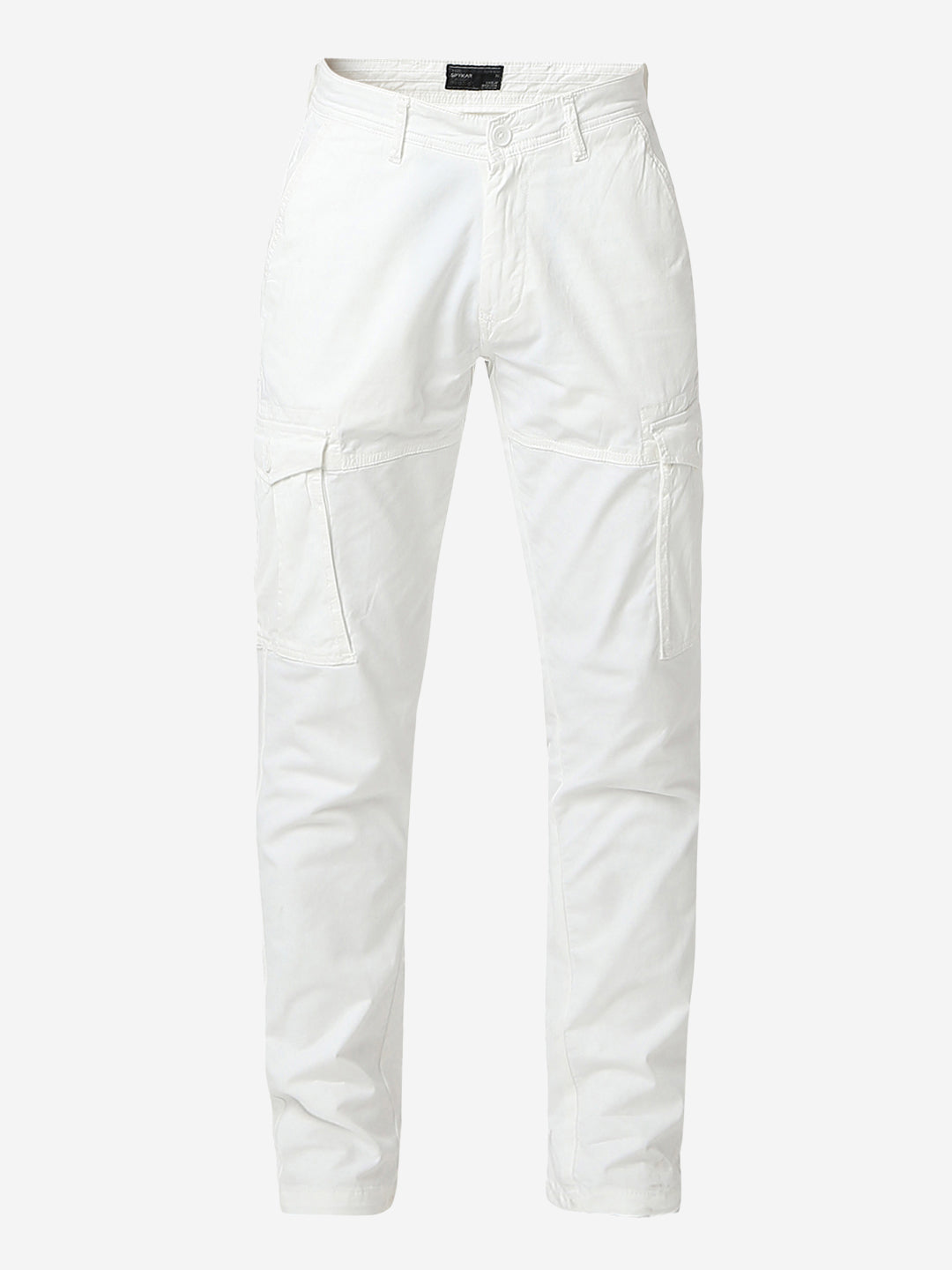 Spykar White Front Pocket Trouser For Men