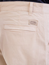 Men Trouser Beige Mid Rise
