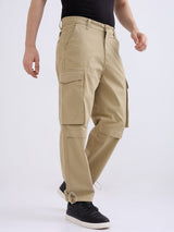Men Trouser Green Mid Rise
