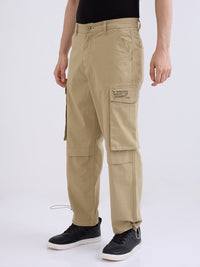 Men Trouser Green Mid Rise