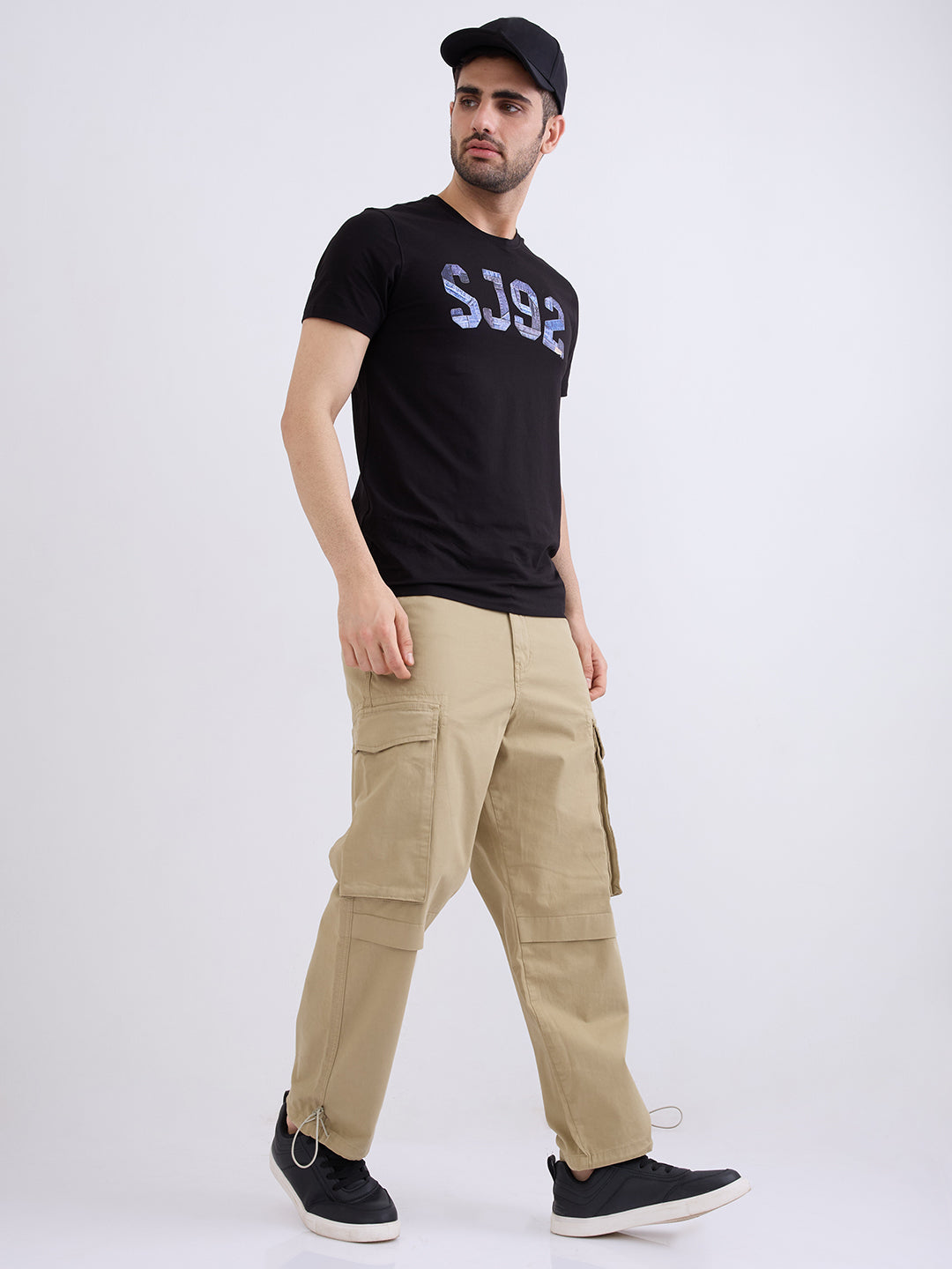 Men Trouser Green Mid Rise