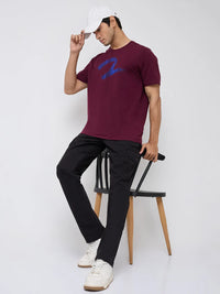 Men Trouser Cargo Fit Jet Black Mid Rise