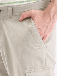 Men Trouser Straight Fit Green Mid Rise