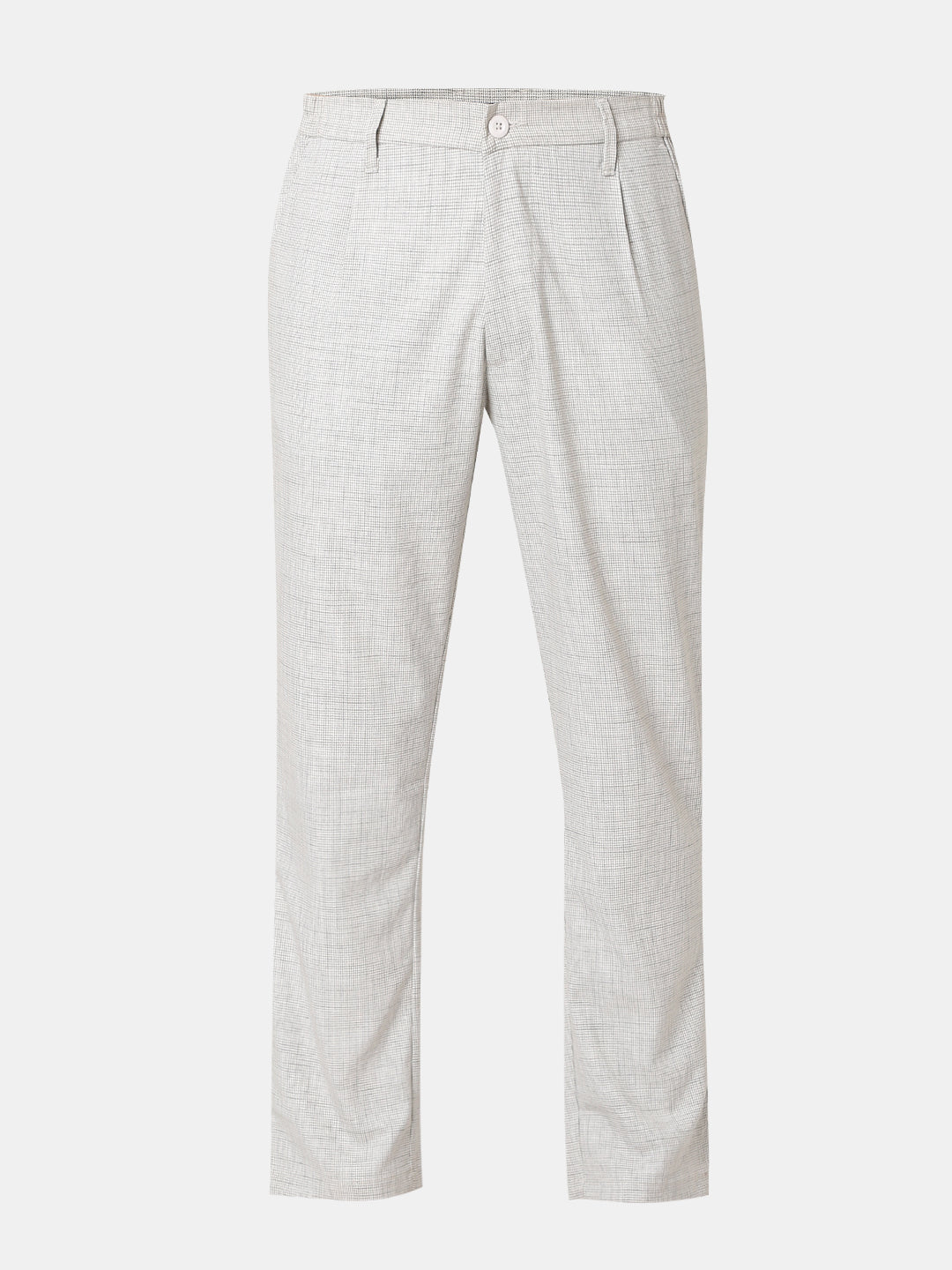 Spykar Grey Slim Fit Polyester Trouser For Men