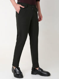Spykar Green Slim Fit Cotton Trouser For Men