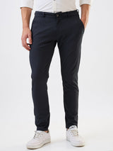Men Cargo Slim Fit Grey Mid Rise