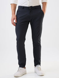 Men Cargo Slim Fit Grey Mid Rise