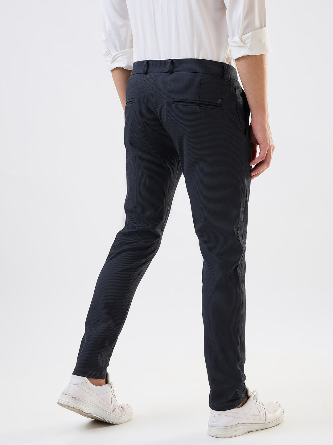 Spykar Grey Slim Fit Mid Rise Cargo For Men