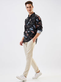 Men Cargo Slim Fit Beige Mid Rise