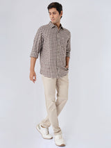 Men New Rico Trouser Regular Fit Khaki Mid Rise