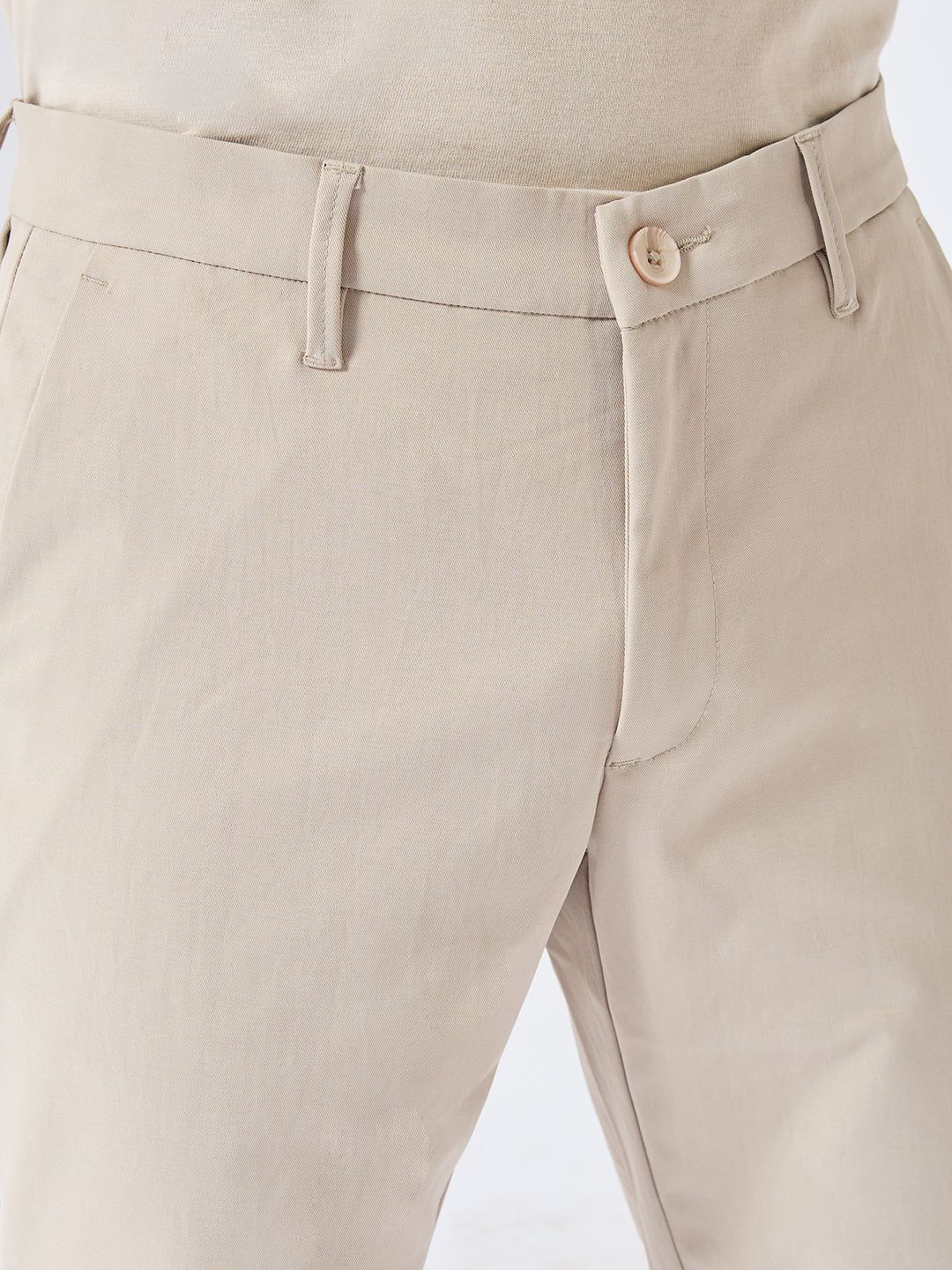 Men New Rico Trouser Regular Fit Khaki Mid Rise