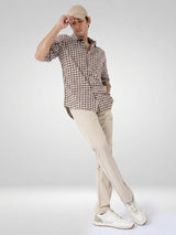 Men New Rico Trouser Regular Fit Khaki Mid Rise
