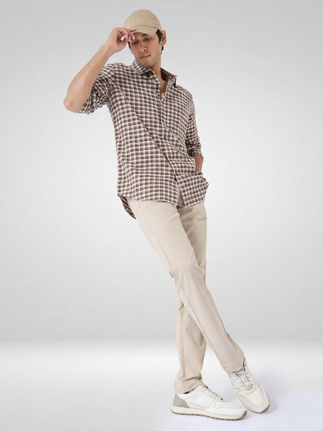 Men New Rico Trouser Regular Fit Khaki Mid Rise