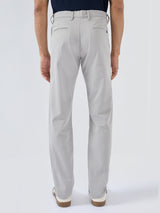 Men New Rico Trouser Regular Fit Light Grey Mid Rise
