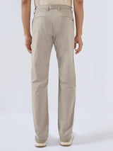 Men Trouser Regular Fit Green Mid Rise