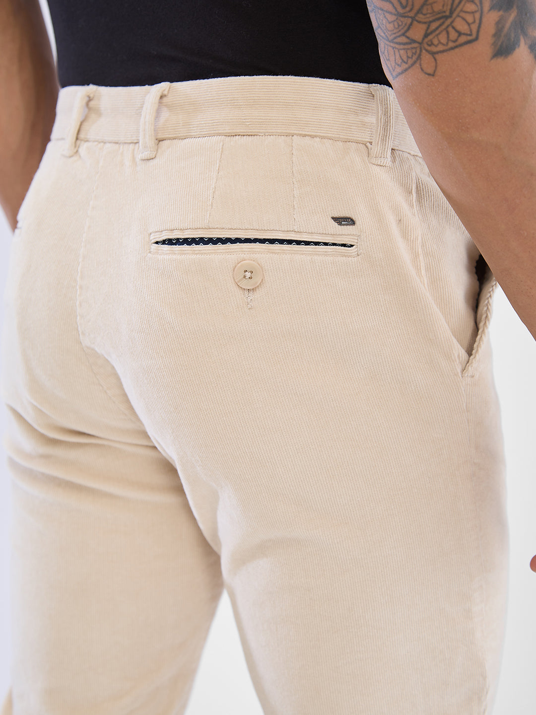 Men Trouser Regular Fit Mid Rise